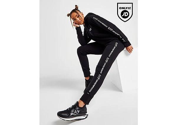 Emporio Armani EA7 Overhead Hooded Tape Tracksuit - Black - XXS