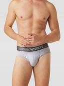 Emporio Armani Melange Stretch Cotton Brief Grey