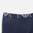 Emporio Armani Men's 3-Pack Bold Monogram Trunks - Marine/Pewter/Iron - S