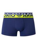 Emporio Armani Organic Cotton Megalogo Trunks - Navy - M