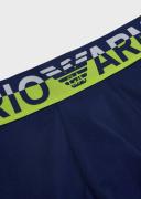 Emporio Armani Organic Cotton Megalogo Trunks - Navy - M