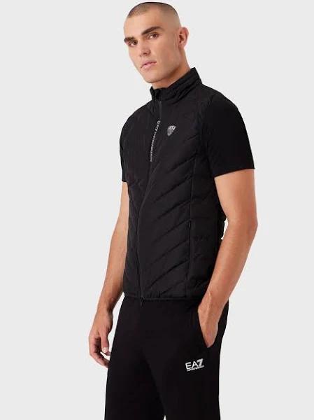 Emporio Armani - Premium Shield Packable Gilet, 100% Polyester, Black, Size: XXL