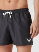 Emporio Armani Recycled Fabric Swim Shorts With Drawstring -Black 56