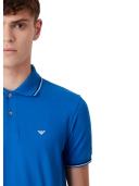 Emporio Armani Short Sleeved Polo T Shirt Blue