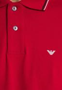 Emporio Armani Short Sleeved Polo T Shirt Red