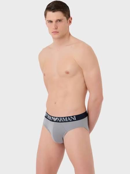 Emporio Armani - Soft Modal Briefs, 90% Modal 10% Elastane, Gray, Size: L