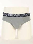 Emporio Armani - Soft Modal Briefs, 90% Modal 10% Elastane, Gray, Size: XL