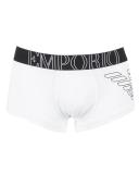 Emporio Armani Stretch Cotton Eagle Trunk White