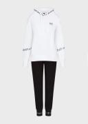 Emporio Armani - Stretch Cotton Tracksuit, 94% Cotton 6% Elastane, White, Size: S