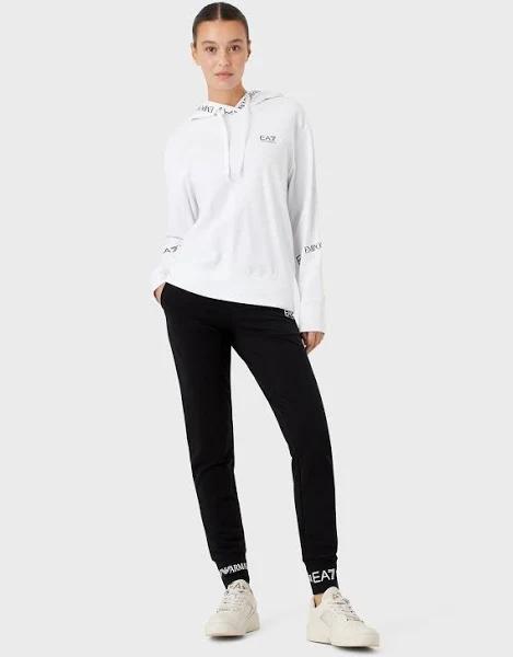 Emporio Armani - Stretch Cotton Tracksuit, 94% Cotton 6% Elastane, White, Size: XL
