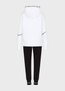 Emporio Armani - Stretch Cotton Tracksuit, 94% Cotton 6% Elastane, White, Size: XXS