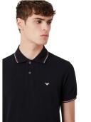 Emporio Armani Stretch Pique Polo Shirt - Blue Navy - 8N1FB4-1JPTZ Co