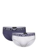 Emporio Armani - Two-Pack of Endurance Logo Briefs, 95% Cotton 5% Elastane, White, Size: L