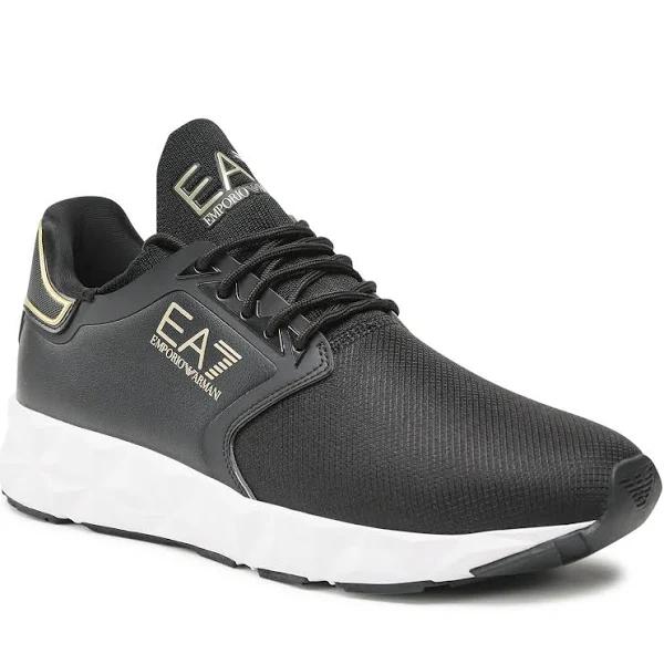 Emporio Armani - Ultimate C2 Kombat Sneakers, 100% Polyester, Black Logo, Size: 8