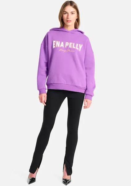 Ena Pelly Austin Collegiate Hooded Sweater - Meadow Violet 14
