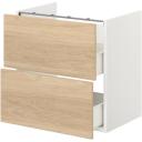 ENHET Base CB F Washbasin W 2 Drawers, grey/concrete Effect