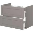ENHET Base CB F Washbasin W 2 Drawers, grey/concrete Effect