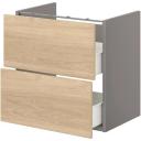 ENHET Base CB F Washbasin W 2 Drawers, grey/concrete Effect