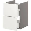 ENHET Base CB F Washbasin W 2 Drawers, grey/high-gloss White