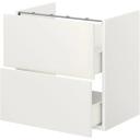 ENHET Base CB F Washbasin W 2 Drawers, grey/high-gloss White