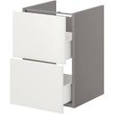 ENHET Base CB F Washbasin W 2 Drawers, White/Concrete Effect