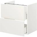 ENHET Base CB F Washbasin W 2 Drawers, White/Concrete Effect