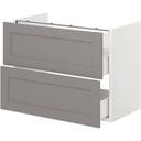 ENHET Base CB F Washbasin W 2 Drawers, White/Concrete Effect