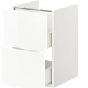 ENHET Base CB F Washbasin W 2 Drawers, White/Concrete Effect