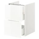 ENHET Base CB F Washbasin W 2 Drawers, white/high-gloss White