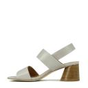 EOS Footwear - Petto Women Leather Block Heels Sandals White / 37