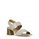 EOS Footwear - Petto Women Leather Block Heels Sandals White / 37