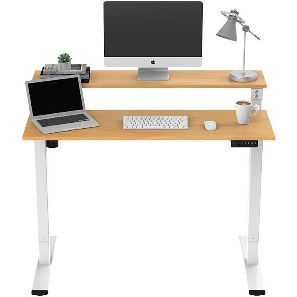 Ergolux Standing Split Desk (Natural/White)