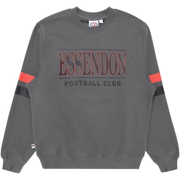 Essendon Bombers AFL Womens Stripe Sleeve Crew