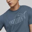 Essentials Elevated Men's T-Shirt in Dark Night, Size 2XL, Cotton/Polyester by Puma
