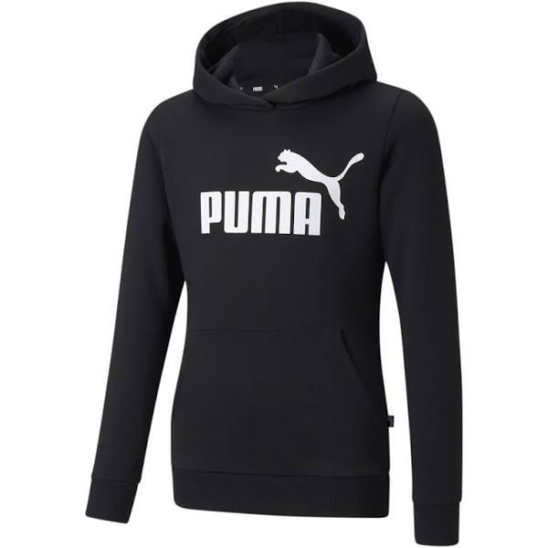Essentials Logo Hoodie - Girls 8-16 Years in Black, Size 5, Cotton by Puma