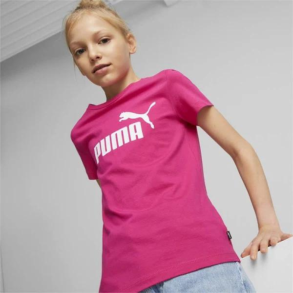 Essentials Logo T-Shirt - Youth 8-16 Years in Orchid Shadow, Size 5, Cotton by Puma