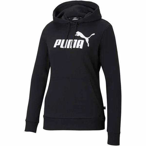 Essentials Logo Women's Hoodie in Black, Size Large, Cotton by Puma