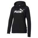 Essentials Logo Women's Hoodie in Black, Size XS, Cotton by Puma