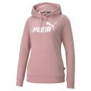 Essentials Logo Women's Hoodie in Bridal Rose, Size XL, Cotton by Puma