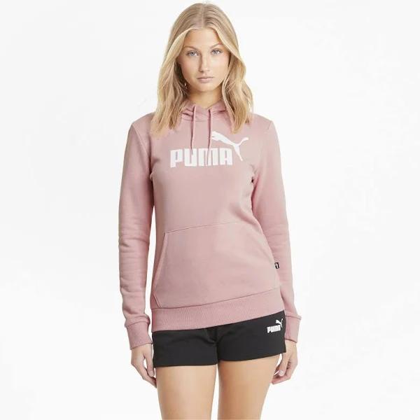 Essentials Logo Women's Hoodie in Bridal Rose, Size XL, Cotton by Puma