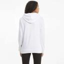 Essentials Logo Women's Hoodie in Light Gray Heather, Size Large, Cotton by Puma