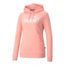 Essentials Logo Women's Hoodie in Light Gray Heather, Size Small, Cotton by Puma