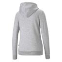 Essentials Logo Women's Hoodie in Light Gray Heather, Size Small, Cotton by Puma