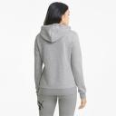 Essentials Logo Women's Hoodie in Light Gray Heather, Size XL, Cotton by Puma