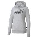 Essentials Logo Women's Hoodie in Light Gray Heather, Size XS, Cotton by Puma