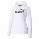 Essentials Logo Women's Hoodie in White, Size Small, Cotton by Puma