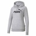 Essentials Logo Women's Hoodie in White, Size Small, Cotton by Puma