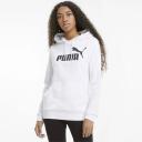 Essentials Logo Women's Hoodie in White, Size XS, Cotton by Puma