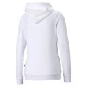 Essentials Logo Women's Hoodie in White, Size XS, Cotton by Puma