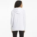 Essentials Logo Women's Hoodie in White, Size XS, Cotton by Puma